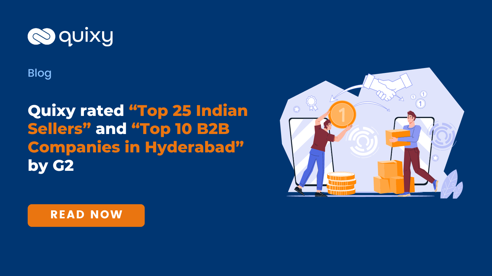 Quixy rated Top 25 Indian Sellers and Top 10 B2B Companies in Hyderabad