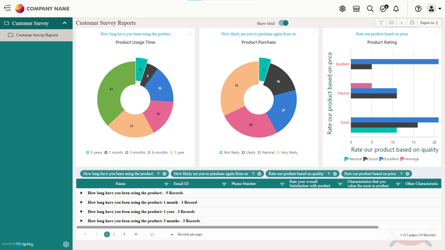 Designing and running Surveys with No-Code | Quixy