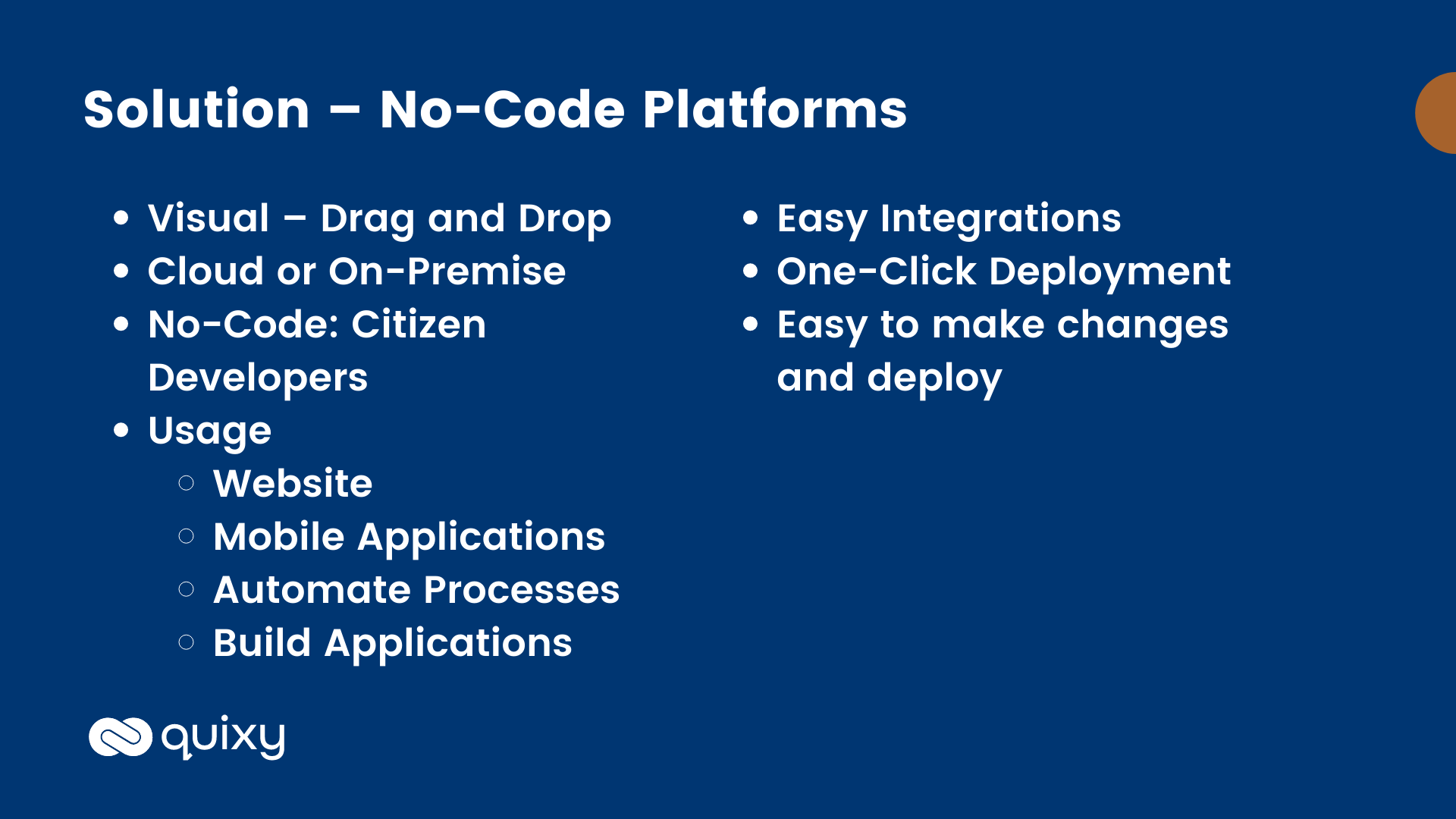 Quixy Solution No-Code Platforms