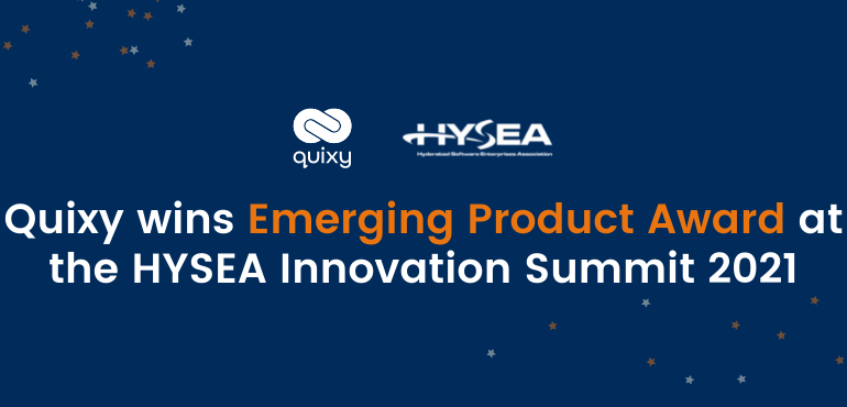 Quixy wins Emerging Product Award at the HYSEA Innovation Summit 2021