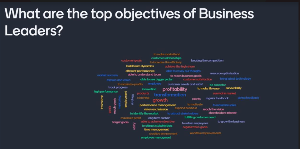Top obectives of business leaders