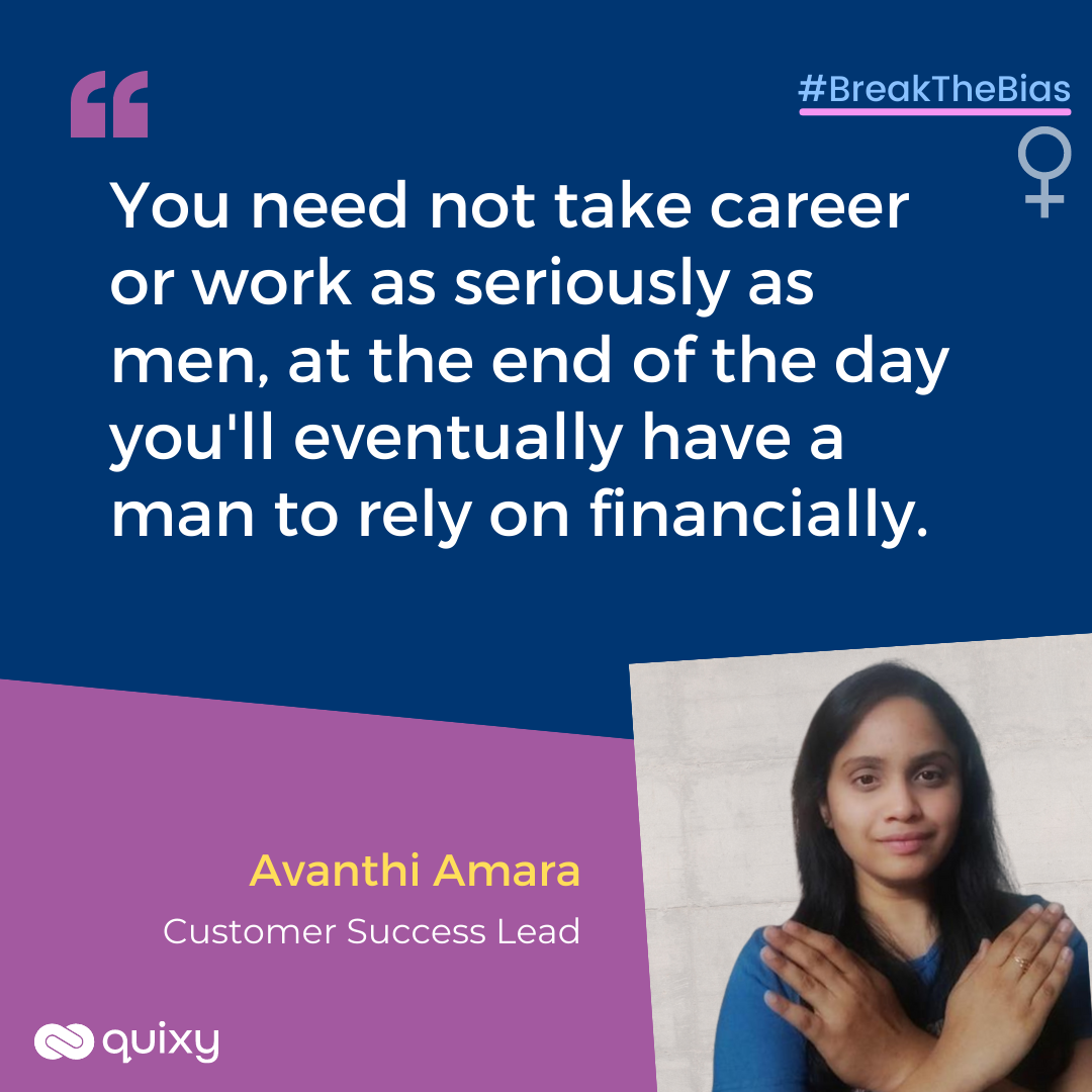 BreakTheBias - You need not take both career or work as seriously as men, at the end of the day eventually you will have a man to rely on financially