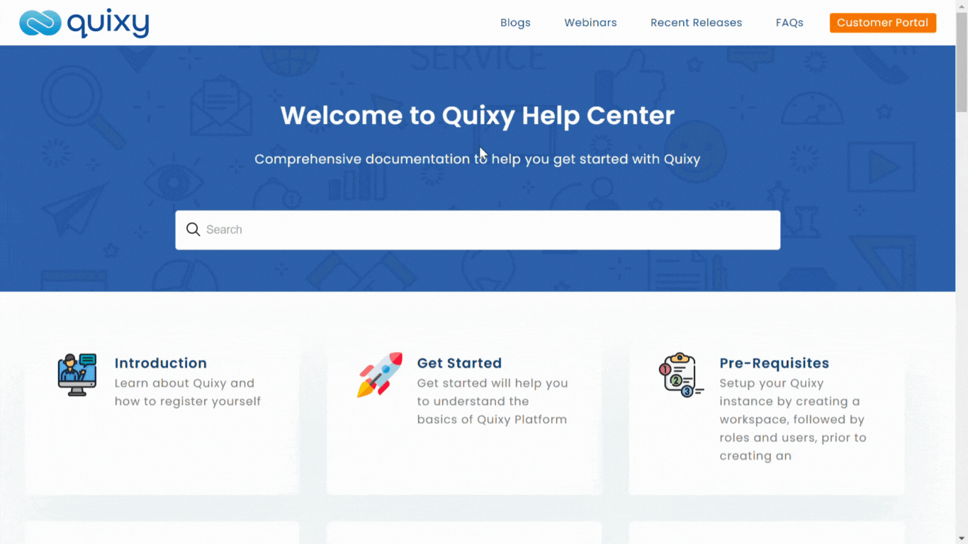 Quixy Help Center