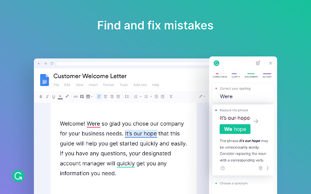Grammarly chrome extensions