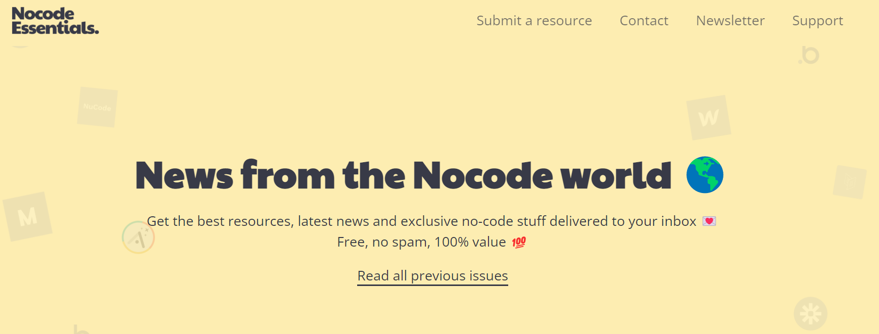 Nocode Essentials Newsletter