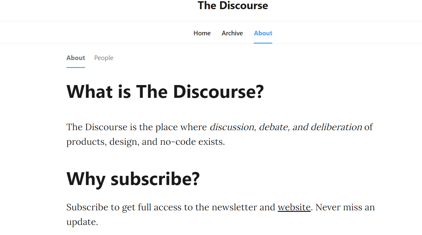The Discourse Newsleter