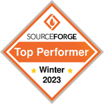 Source Forge top performer winter white logo
