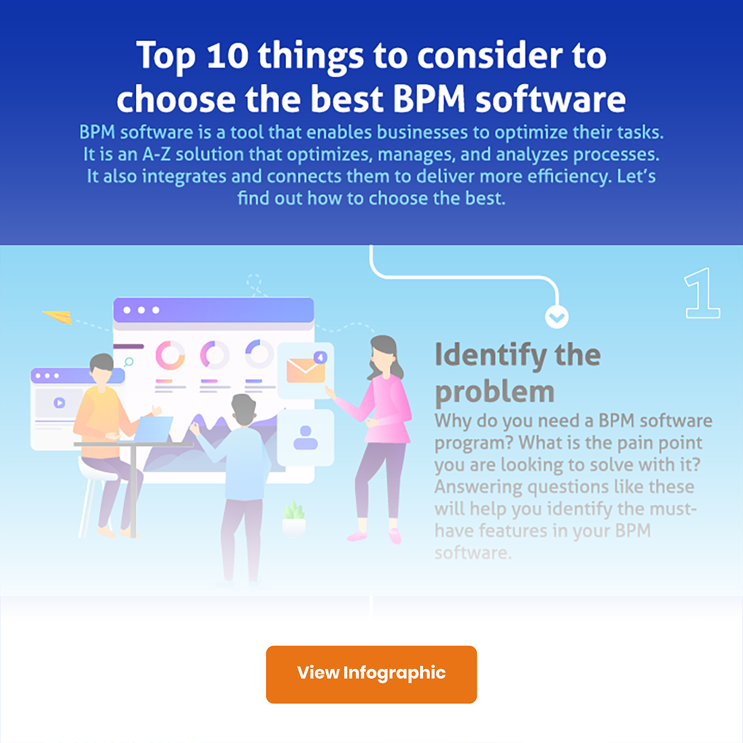 Top 10 things to consider to choose the best BPM software-Infographic