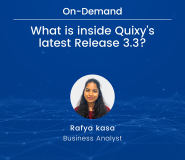 Quixy latest Release 3.3