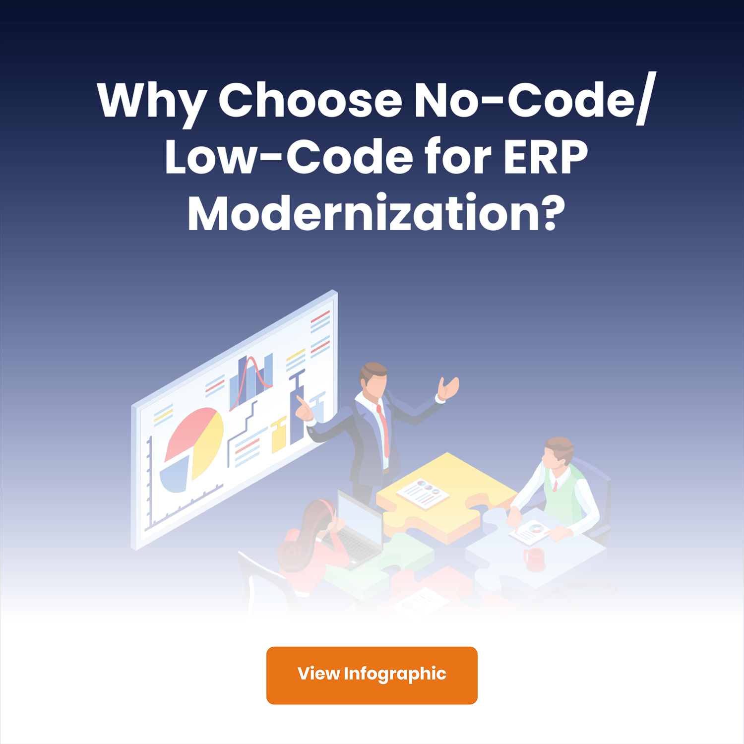 No-Code Low-Code for ERP Modernization Infographic