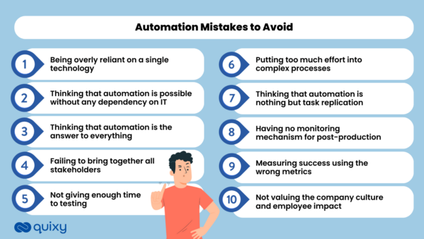 Top 10 Automation Mistakes to Watch Out For