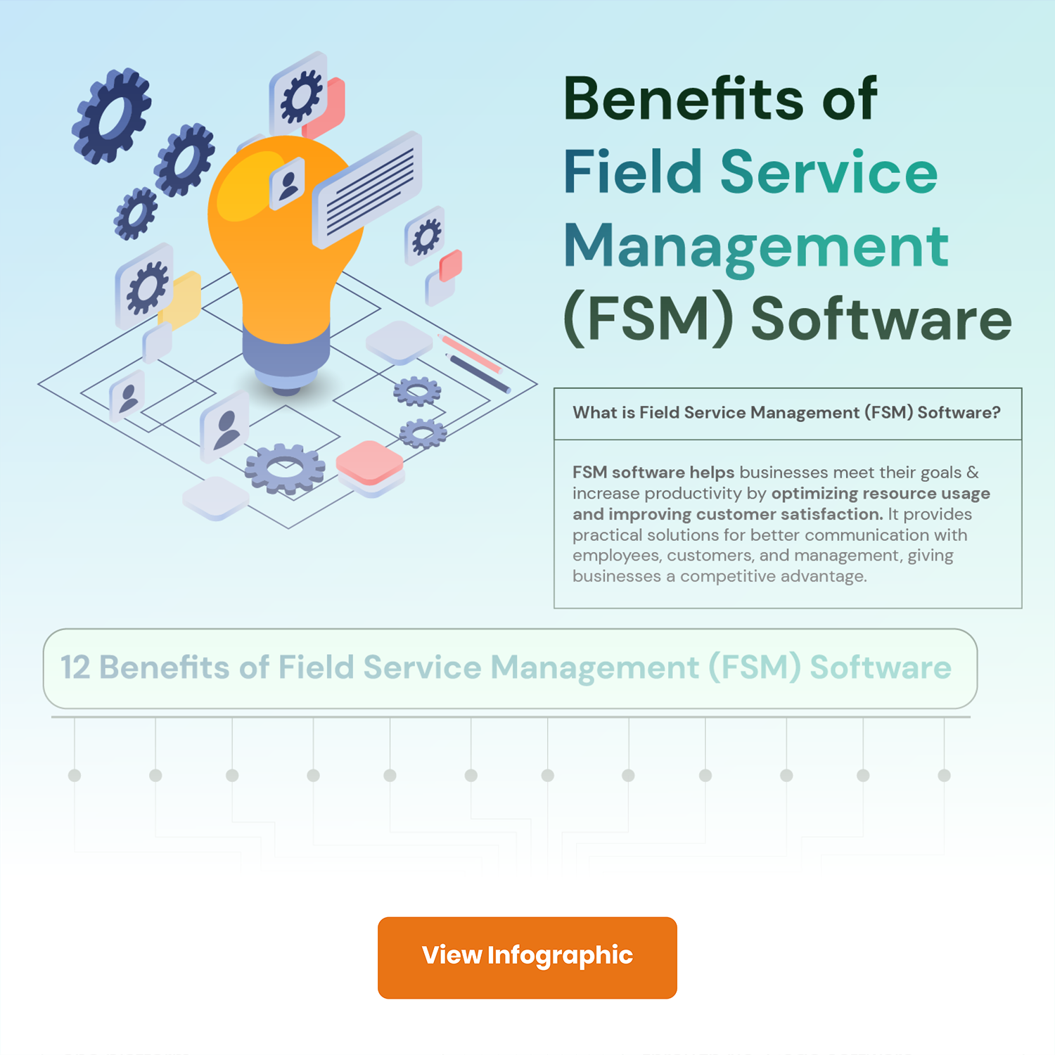 benefits of field service management software infographic