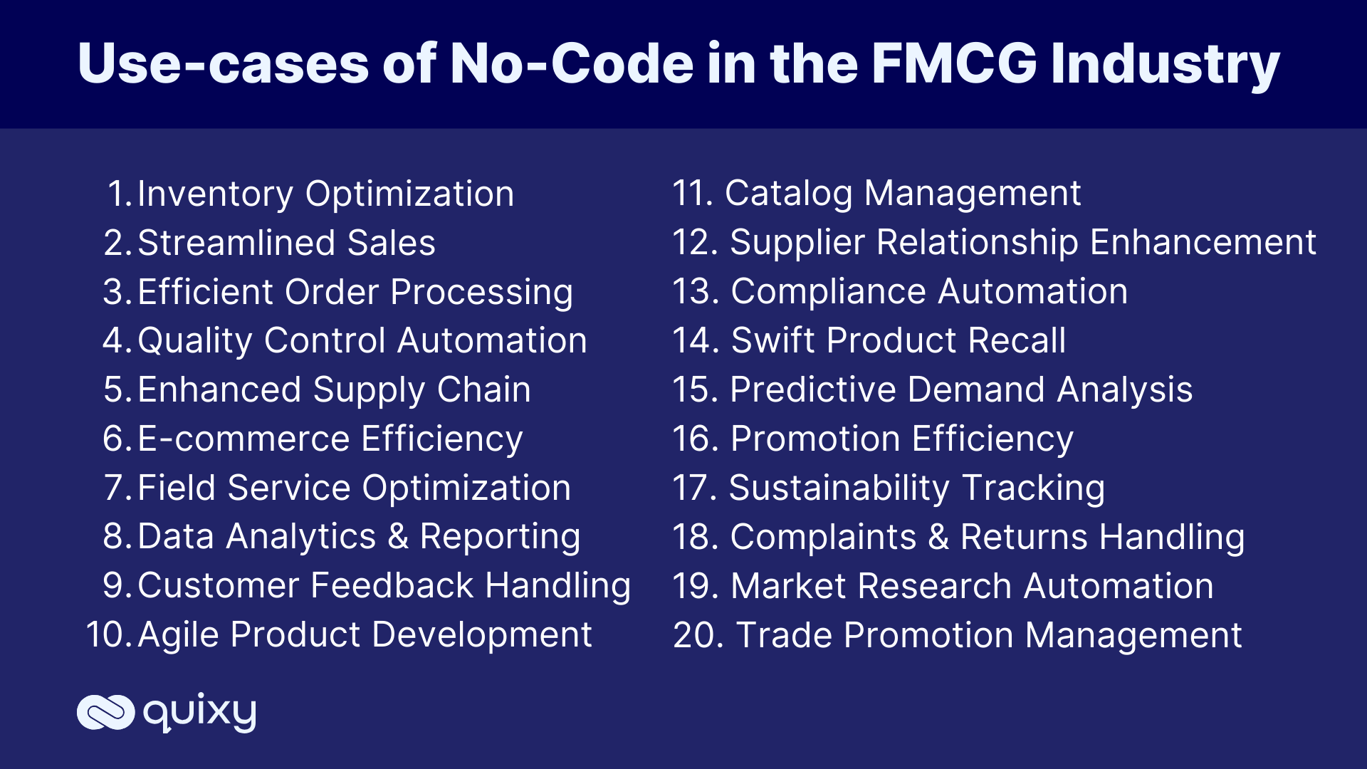 Use Cases of No-Code in the FMCG Industry