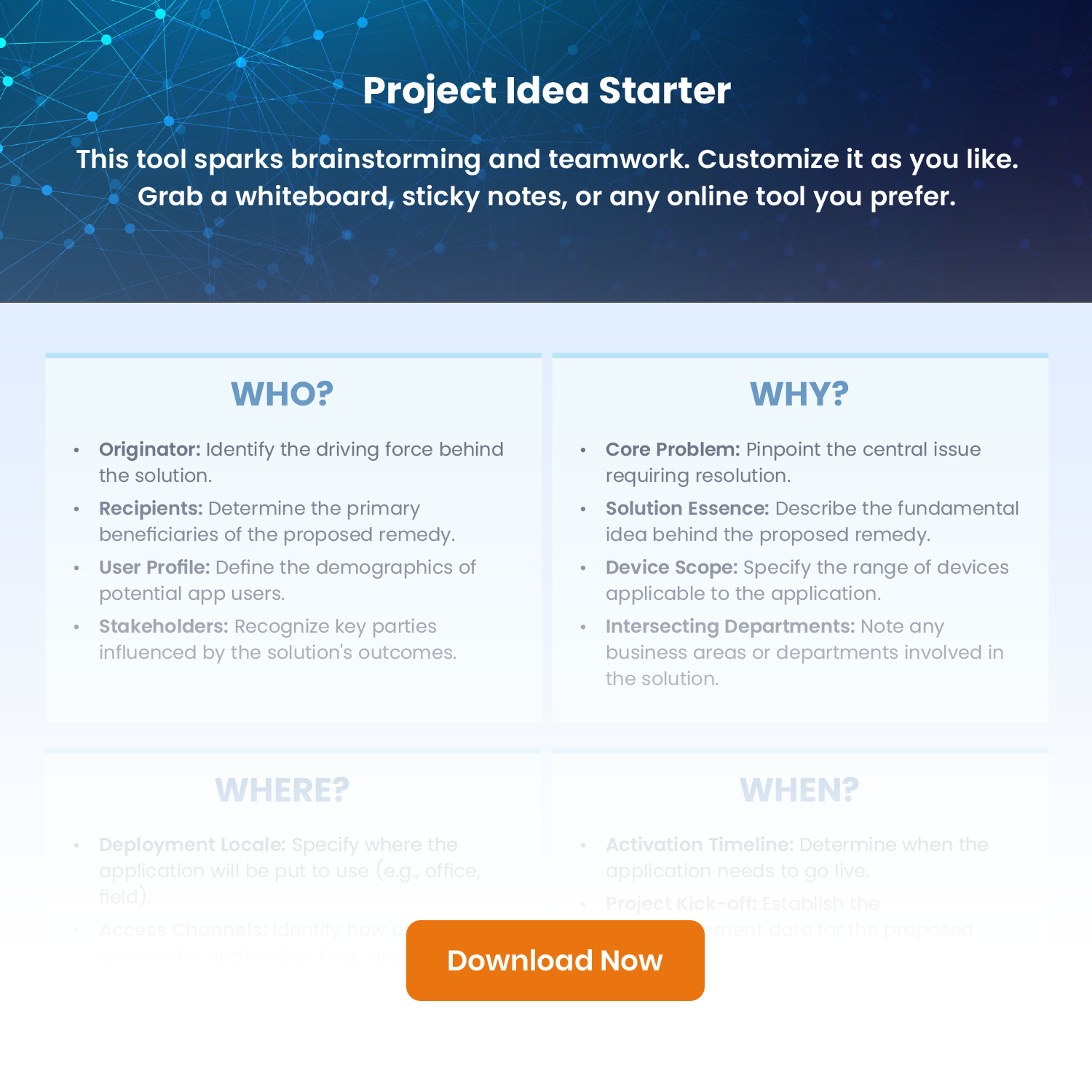 Project Idea Starter Worksheet