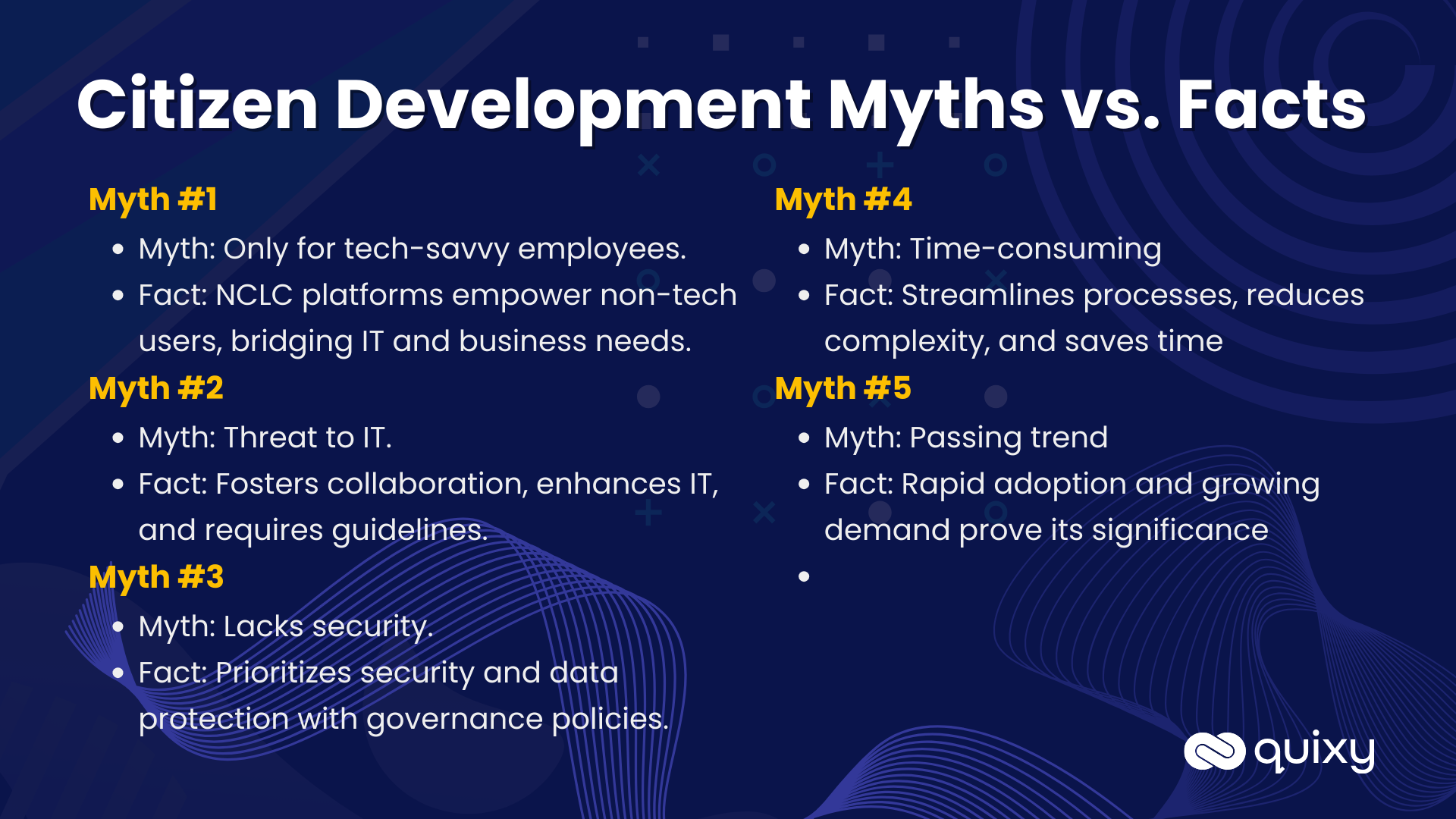 Myths vs. facts of citizen development