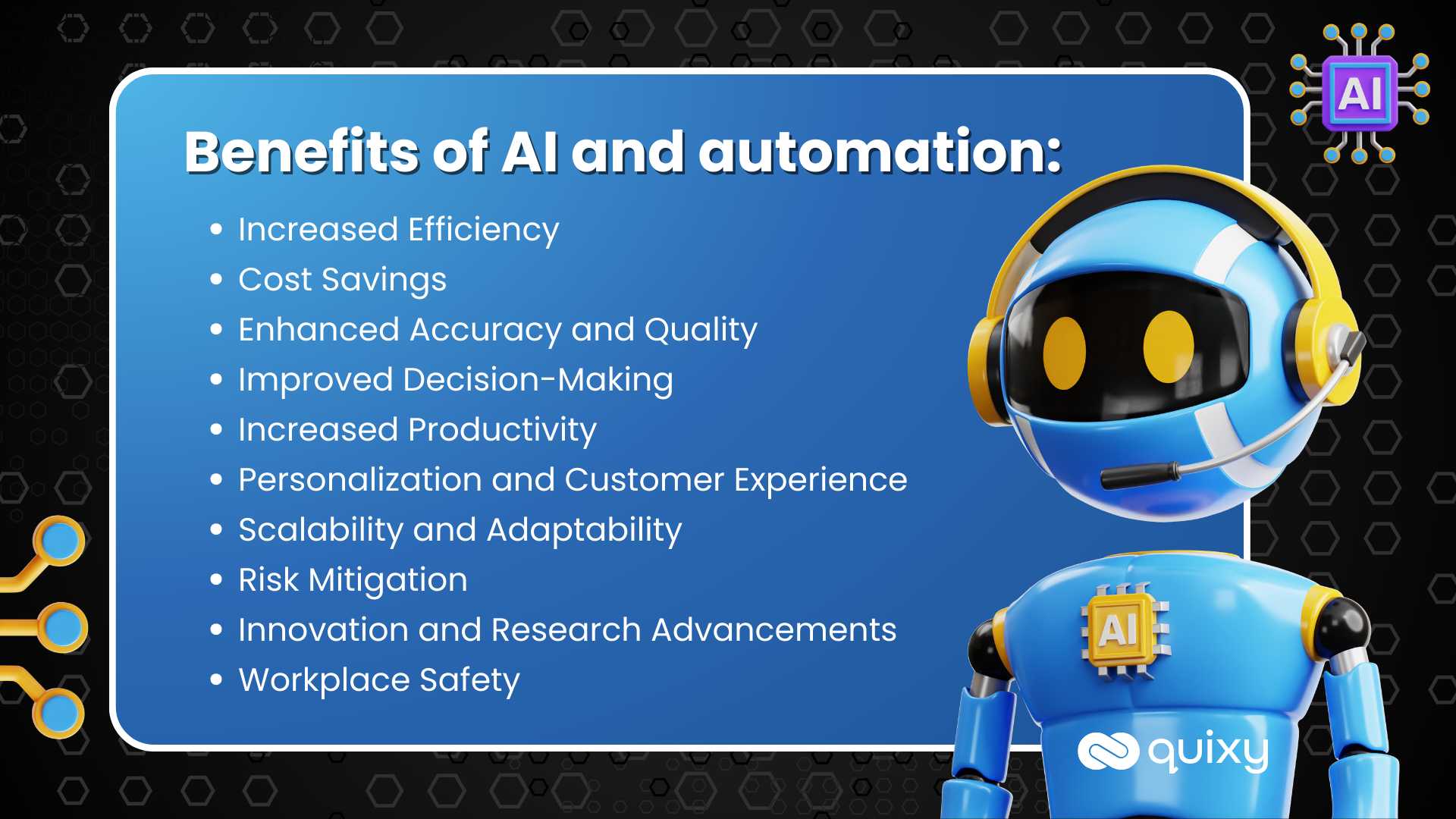 Benefits of AI and automation