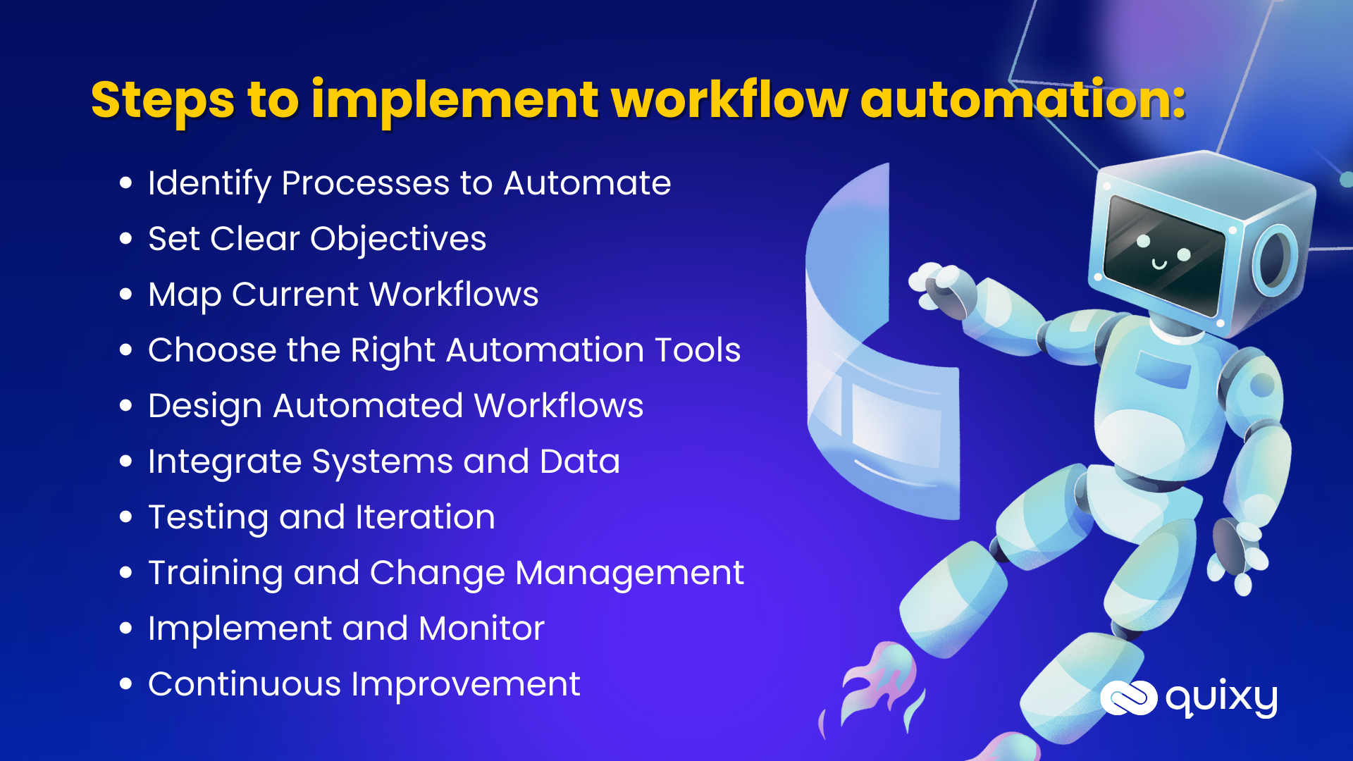 Steps to implement workflow automation