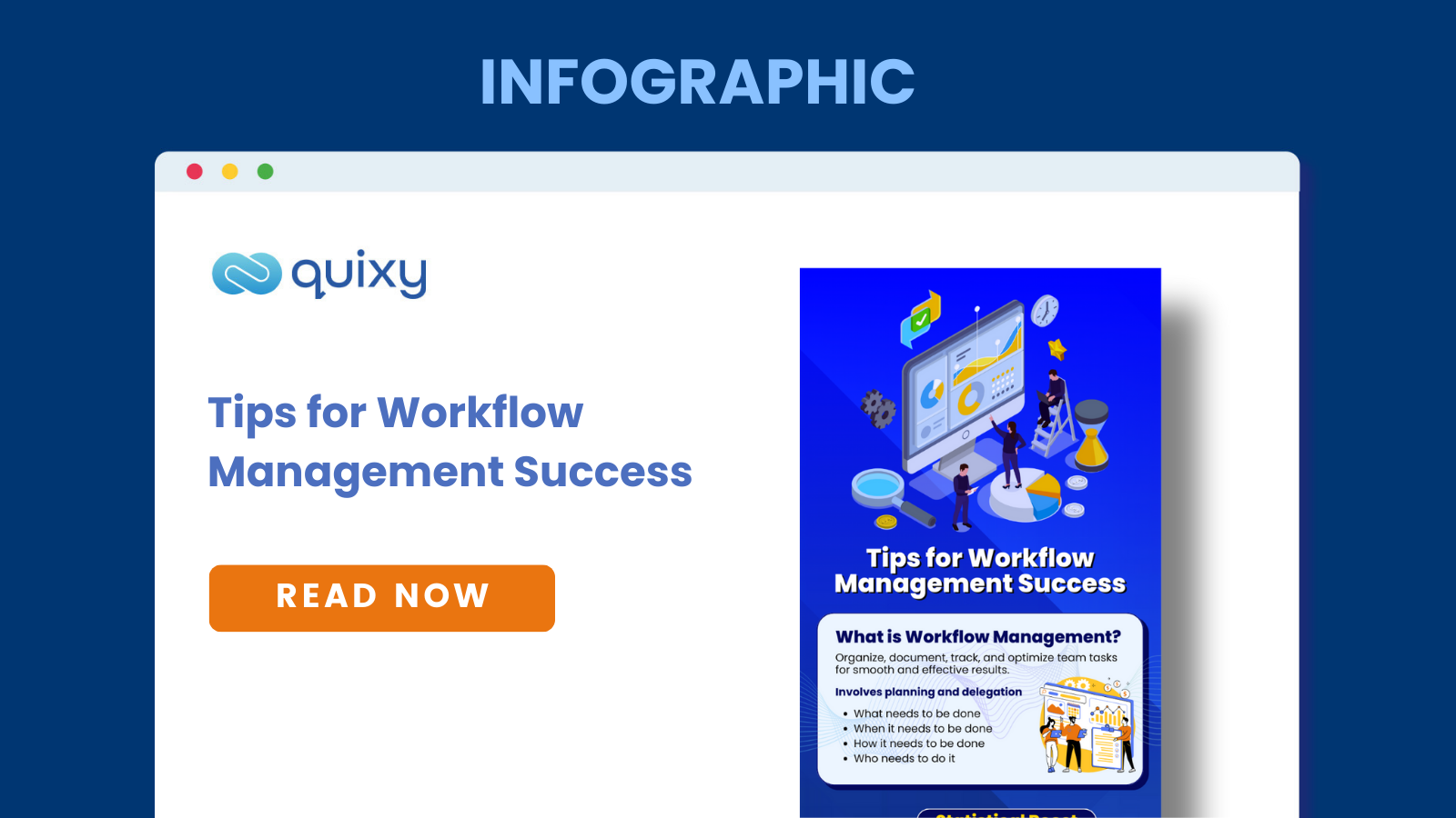 [Infographic] Tips For Workflow Management Success | Quixy