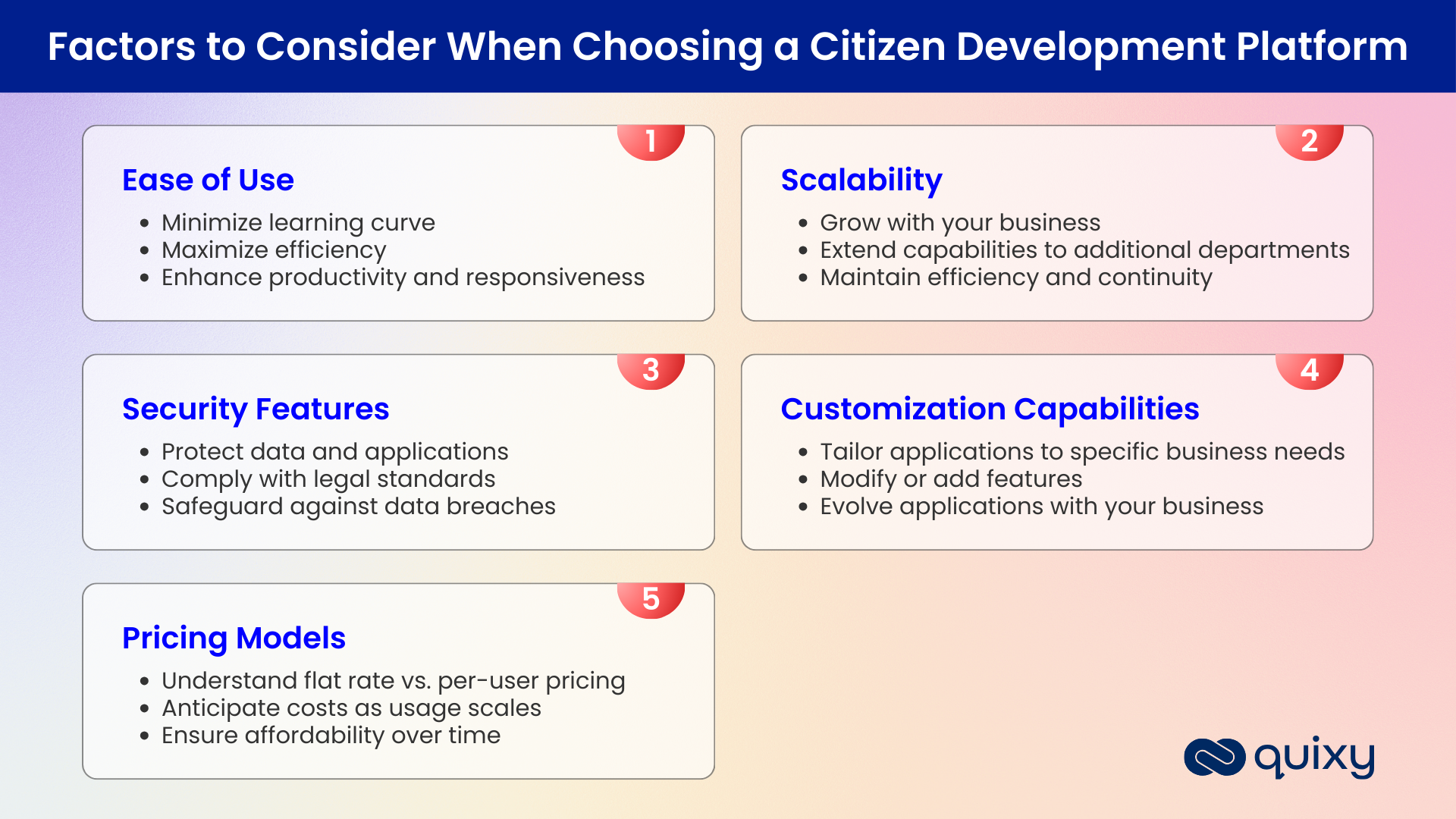 Factors to Consider When Choosing a Citizen Development Platform