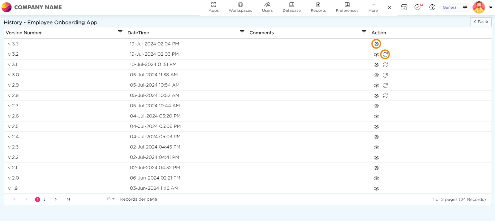 version management