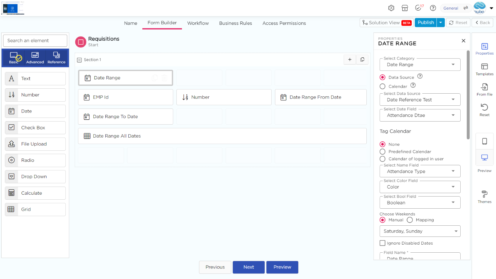 Date Range Picker