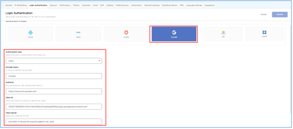 Login Authentication in Quixy