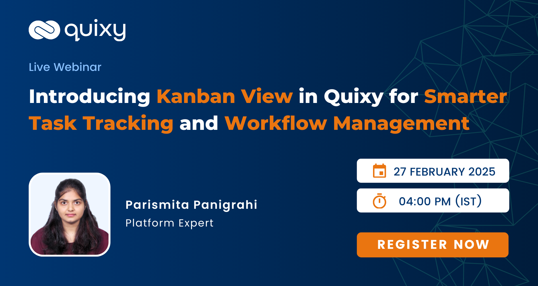 Quixy Live Webinar- Introducing Kanban view