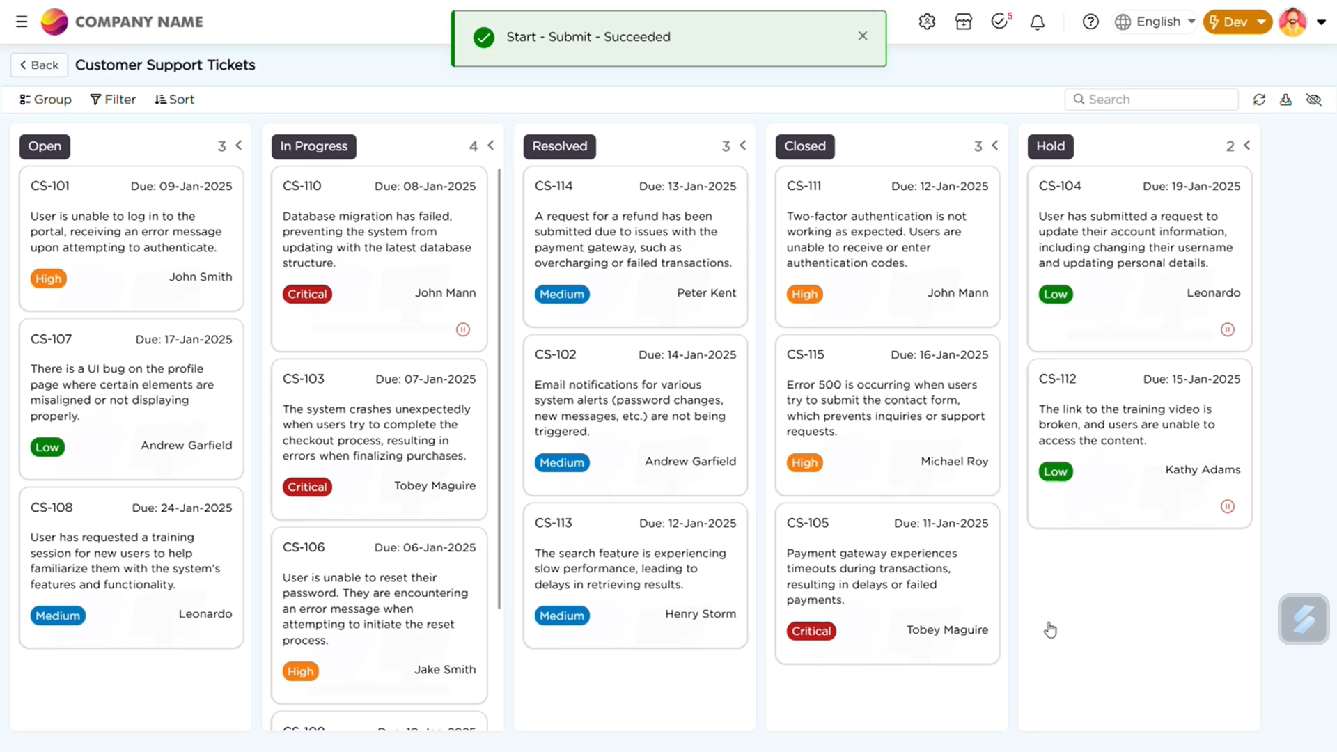 kanban view