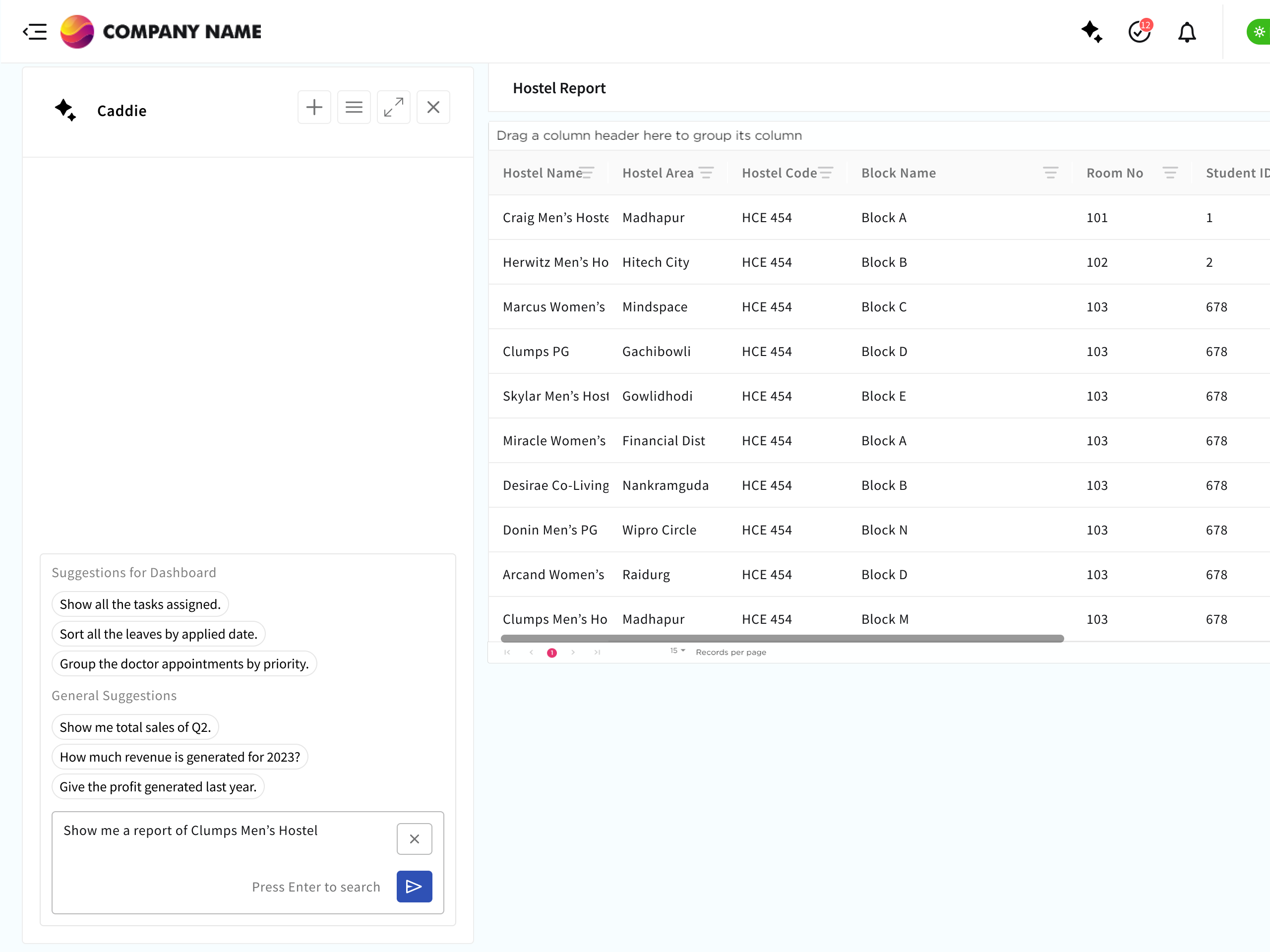 Group, Sort & Filter task list and screens