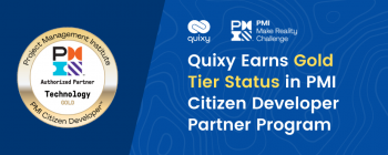 Quixy Earns Gold Tier Status in PMI Citizen Developer Partner Program